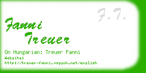 fanni treuer business card